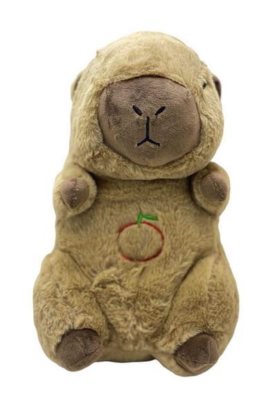 JPT Brown Capybara plush toy with breathing function, soothing melodies and light