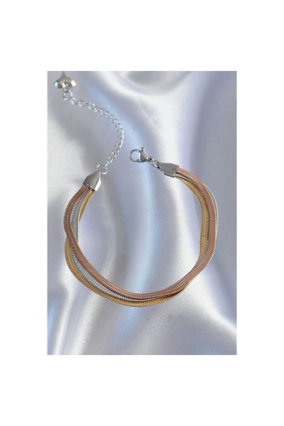 maarketim 316L Steel Colorful Italian Chain Model Multiple Bracelet