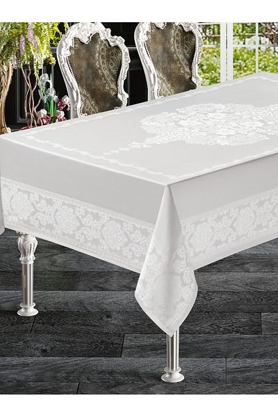 DENİZLİ ÇEYİZ Față de masă Jacquard de lux Jumbo