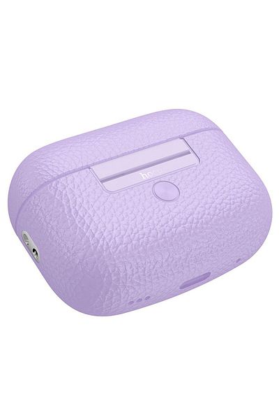 REDz Accessories Căști wireless Hoco TWS EQ15, Bluetooth 5.4, model din piele, ușoare, violet
