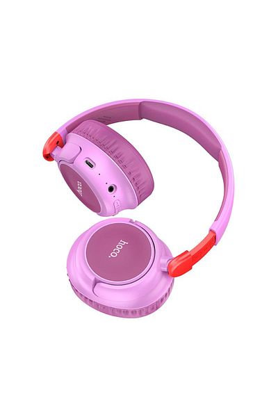 REDz Accessories Hoco W43 Wireless Headphones, Bluetooth 5.2, 25h Autonomy, Tf Card & Aux, Over The Ear, Purple
