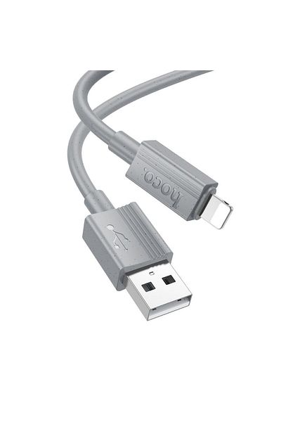 REDz Accessories Usb A To Lightning Charging Cable, Fast Charge, 2.4a, Hoco X107, 1m, Gray