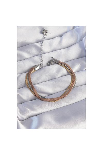 maarketim 316L Steel Colorful Italian Chain Model Multiple Bracelet