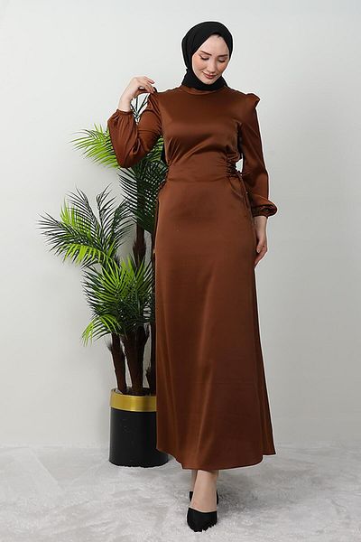 GİYZAMİLA Sahra Hijab Φόρεμα Καφέ