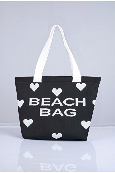 Sebir Moda Τσάντα παραλίας με μοτίβο καρδιάς