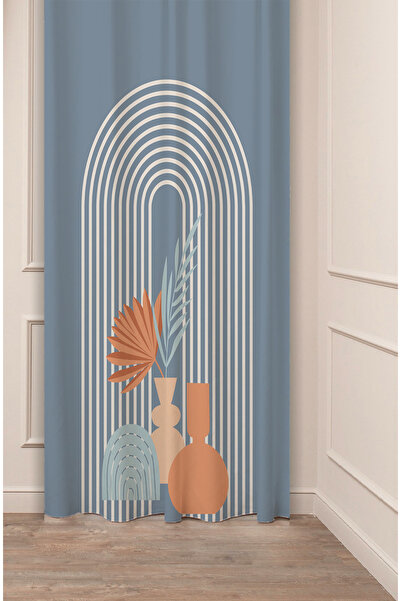 GREENDECOR مزهرية زهور أوراق باستيل بوهيمية تصميم خاص مطبوعة رقمية (جناح واحد...