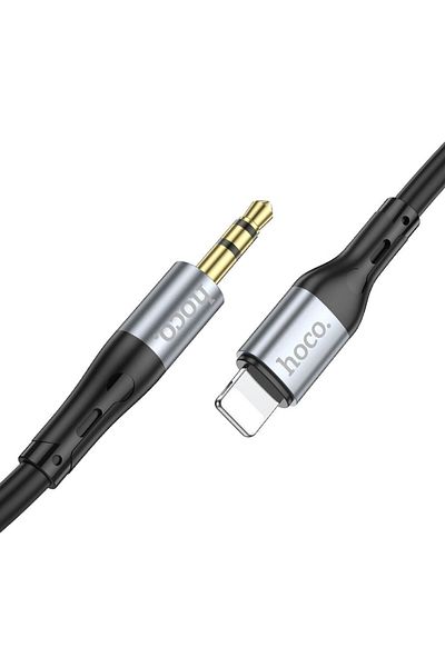 REDz Accessories Cable Hoco Aux Jack 3.5 Mm To Lightning, Fast Charge, Hoco Upa22, 1m, Black