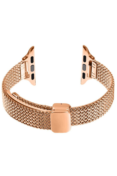 REDz Accessories Λουράκι Milanese Luxury για Apple Watch, Μεταλλικό Ύφασμα, Μαγνητικό, Ροζ-Χρυσό - 38/40/41 mm