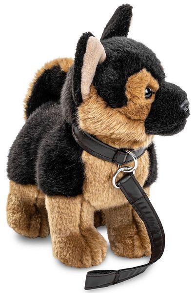 JPT German Shepherd Plush Dog with Leash Nat Geo 23cm - Wolf Dog