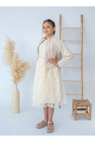 Stayele Chic Blossom Lace Dress with Elegant Jacket