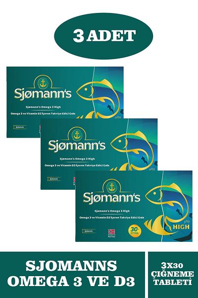 Seddar Collection Sjomann's Omega-3 High 30 Chewable Gel Tablets 3 Pieces