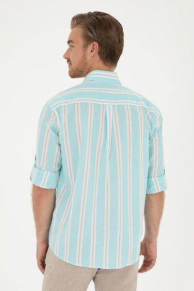 U.S. Polo Assn. Alan Mint Green ανδρικό πουκάμισο 1838356