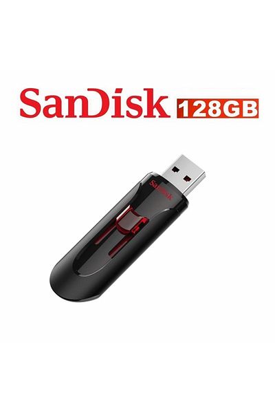 SanDisk Cruzer Glide 128gb Usb 3.0 Flash Drive Fast Transfer, Retractable, Secure & Portable Storage