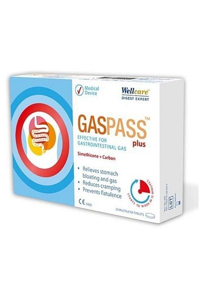 Seddar Collection Wellcare Gaspass Plus 20 Tablets