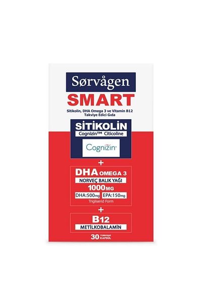Seddar Collection Sorvagen Smart Citicoline Dha Omega 3 and B12 30 Capsules 3 Pieces