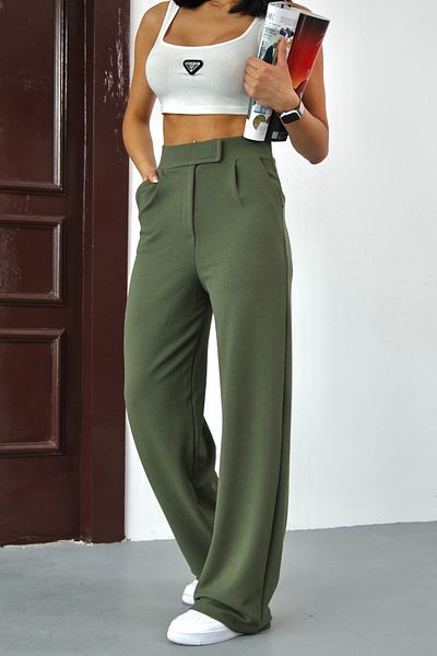 alanora Women's Lycra Velcro Closure Wide Leg Palazzo Pants