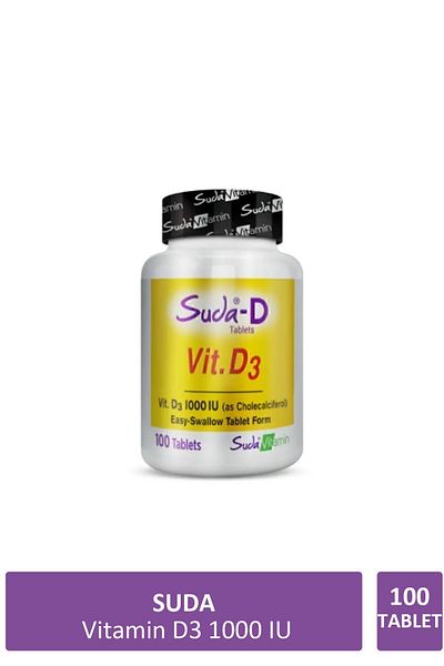 Seddar Collection Vitamin D3 in Water 1000 Iu 100 Tablets