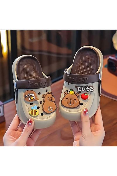 Accessories Vanilla Avenue Beige Color Summer Slippers for Boys and Girls 26-27