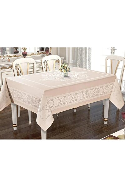 DENİZLİ ÇEYİZ مفرش طاولة جاكار فاخر جامبو