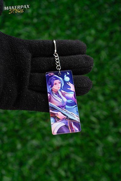 Makerpax Valorant Sage Acrylic Keychain - Gamer Souvenir - Durable and Stylish Design