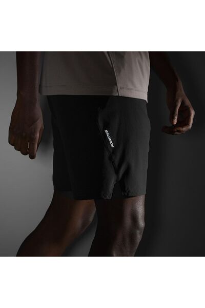 Salomon Shkout C 2in1 Shts 7 Men's Black Running Shorts Men's Running Shorts Lc2454100