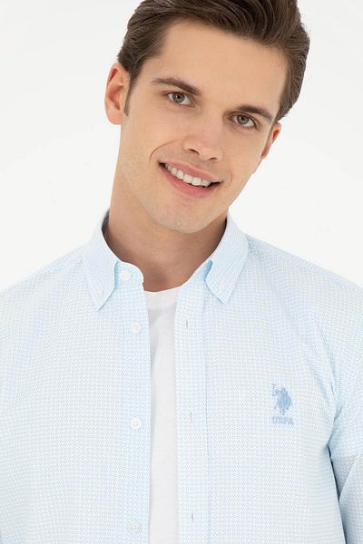 U.S. Polo Assn. Πόλο Ασν. Ανδρικό πουκάμισο Cardio Dark Blue 1851454