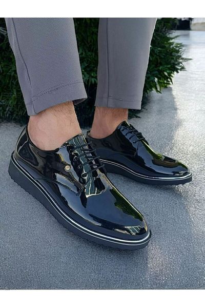 RONX Patent Leather, Black Men's Shoes - Stylish and Comfortable Casual Classic Model