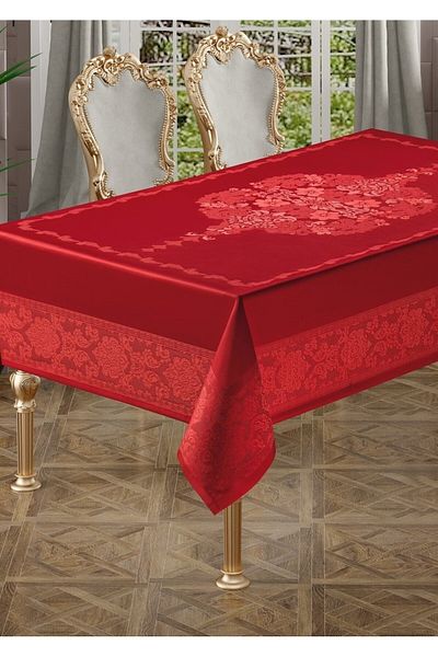 DENİZLİ ÇEYİZ Jumbo Luxury Jacquard Tablecloth