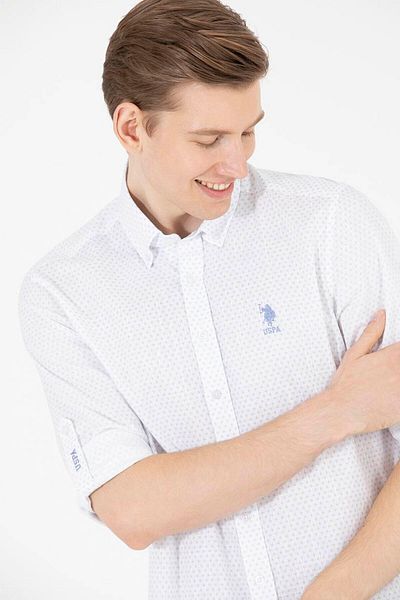 U.S. Polo Assn. Πόλο Ασν. Ανδρικό πουκάμισο Fudge Blue 1584093