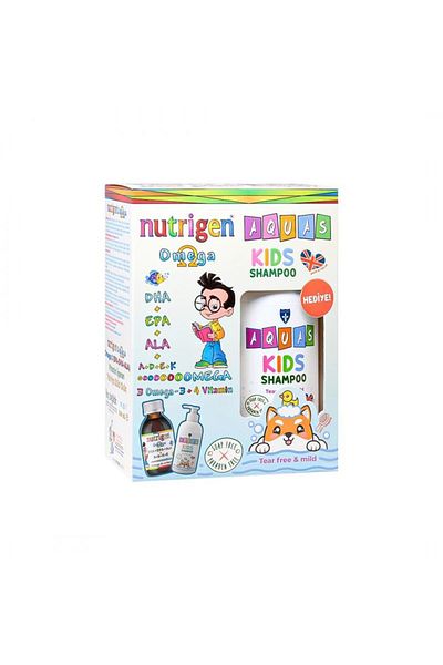 Seddar Collection Omega 3 Fish Oil Syrup Orange Flavored 200 ml + Aquas Kids Shampoo 250 ml Hedi