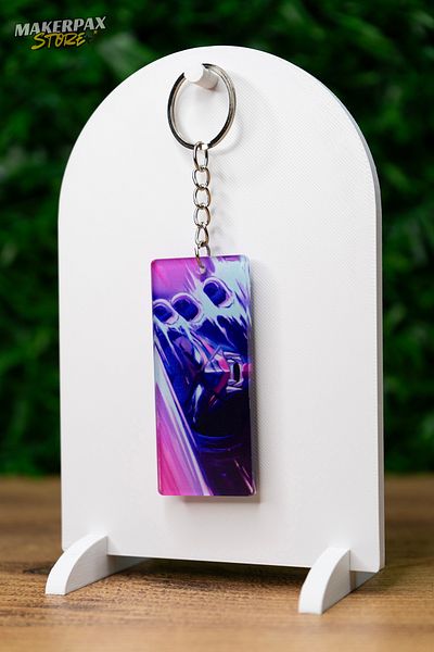 Makerpax Valorant Yoru Acrylic Keychain - Gamer Souvenir - Durable and Stylish Design