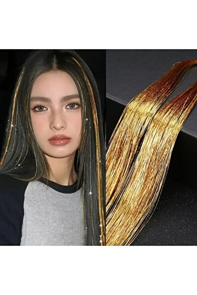 Mina Peruk Hair Tinsel - Saç Simi - Altın Sarı