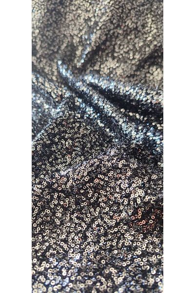 River Fabrics Bearded Sequin Fabric Silver