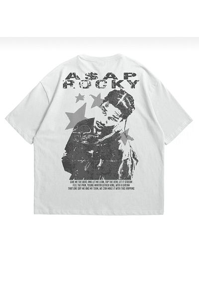 TRENDPUNKY ASAP ROCKY PRINTED OVERSIZE T-SHIRT