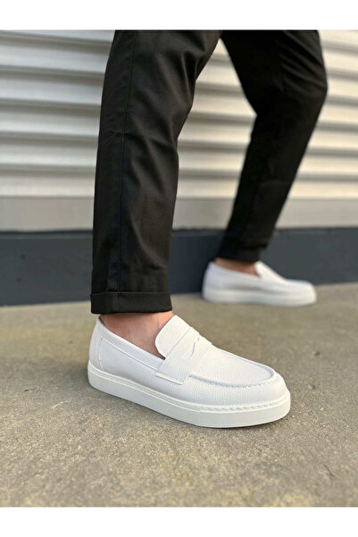 Kuşkaya Ticaret Jy180 Estilo X Laceless Skin Men's Casual Sports Classic Shoes Cbt - White