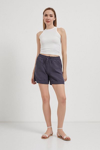Arma Life Pantaloni scurți de vară de bază din muselină cu talie elastică pentru femei