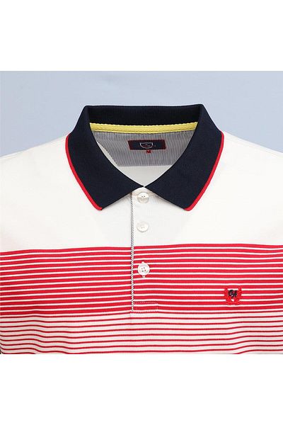 Dio Rise Tricou cu mânecă scurtă pentru bărbați cu gât polo - (M-3XL) - CZT-146 - Alb