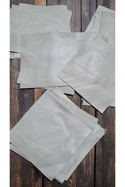 ELİS Hakiki (GERÇEK) Kuzu Derisi Sedefli Bej Kare Parça Deri 10x10cm 25 Adet