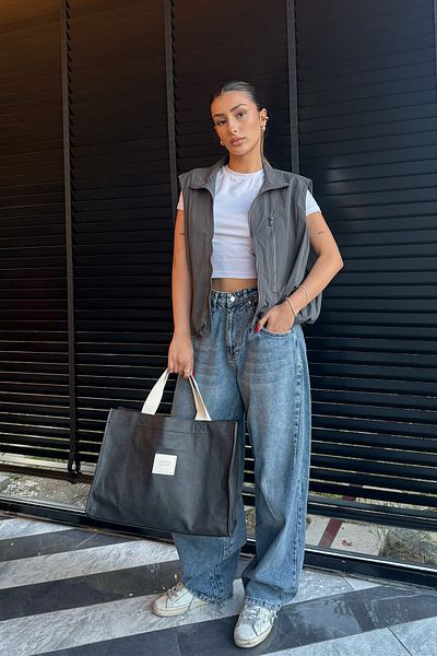 VAGGON Women's Mix Vest Pants Blouse and Bag Set Feel the Vibe V00001 V00001