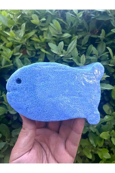 aralmini Fish Figured Self Soap Scented Shower Sponge Special for Children