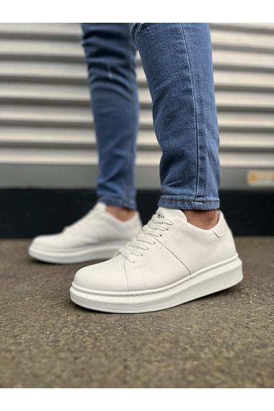 Joy Ayakkabı JY151 Boost Lace-up Skin Ανδρικά παπούτσια casual sneaker CBT - Λευκό