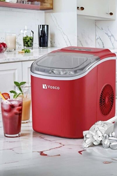 ÖZEN ENDÜSTRİYEL MUTFAK SET ÜSTÜ BUZ MAKİNESİ 12 KG KIRMIZI