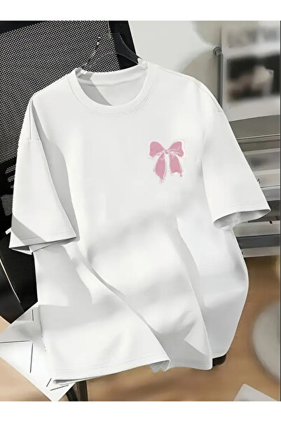 TRENDPUNKY -BOW RIBBON Tricou oversize imprimat