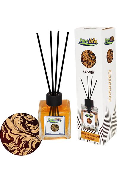 PureLife Purelife room freshener with sticks, 120 ml, Casmir