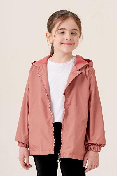 ASYAKİDS CLUB Εποχιακό αδιάβροχο με κουκούλα και τσέπη για κορίτσια