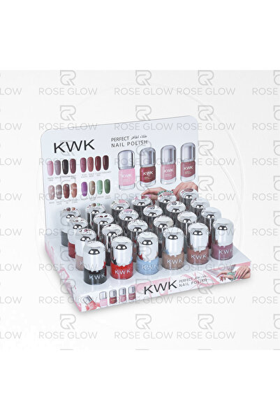 KWK مجموعة مناكير اللامعة 24 لون | طلاء أظافر سريع الجفاف وثبات عالي ولمعان فائق