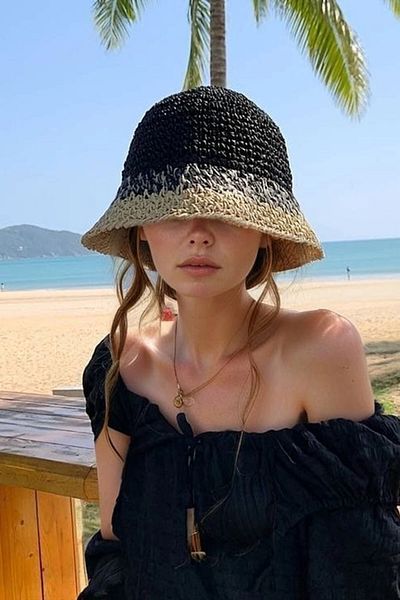 bacc Black2 Hand Knitted Straw Hat Bcnsv-2514404