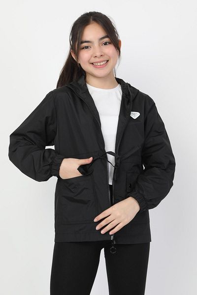 ASYAKİDS CLUB Girl's Hooded Seasonal Raincoat with Pockets and Lined Pockets