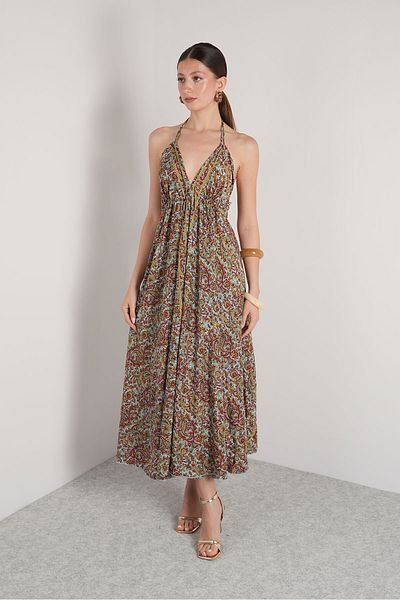 NAVAJO Indian Silk Strap Dress Standard Size