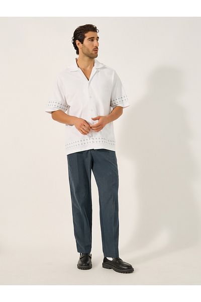 Styli Men Navy Blue Tailored Pants